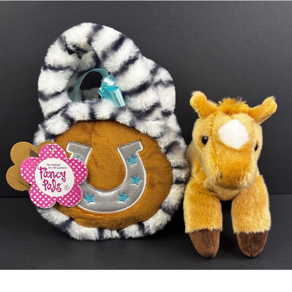 NWT Aurora Fancy Pals Plush Horse Toy Pet Carrier w/Plush Horse
